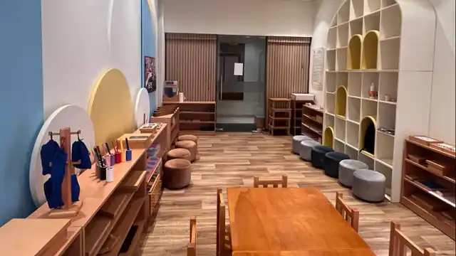 Prepared Montessori classroom environment at The Freethinking School